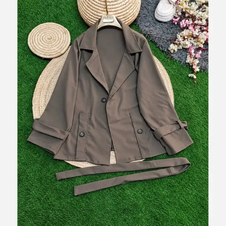 ترنج کت پاییزه کتان کشی فری سایز 38 تا 46