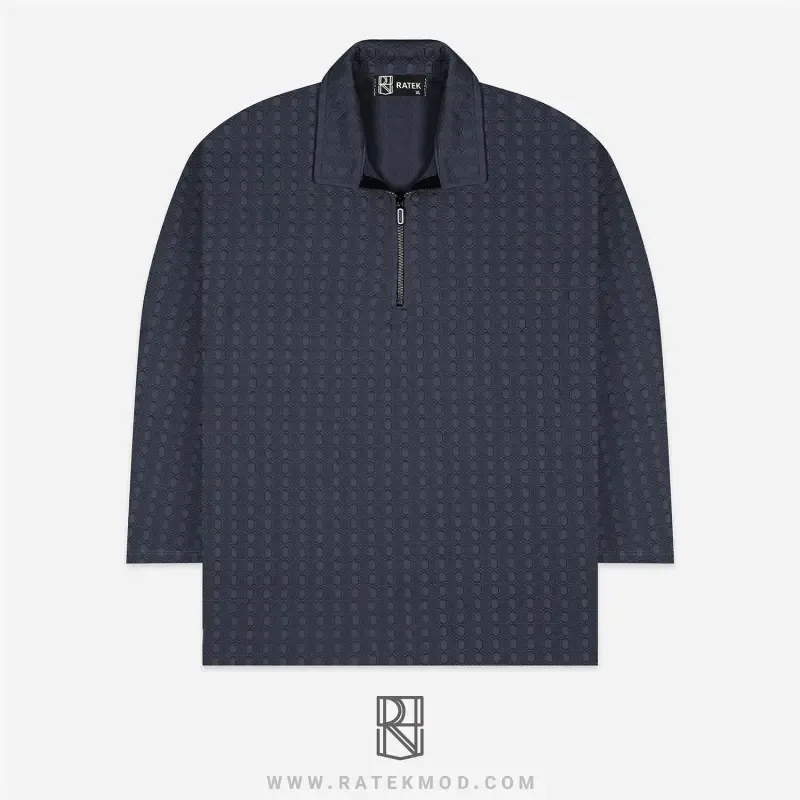 بلوز نیم زیپ گرم بالا طرح تیما آستین بلند سایز بزرگ و معمولی