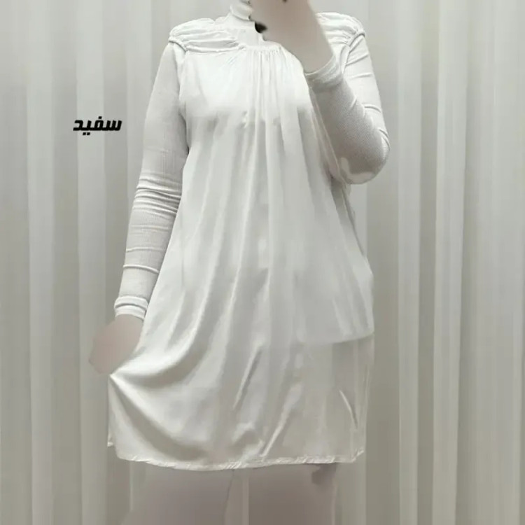 سارافون نخی زنانه کوتاه ساده فری سایز مناسب تا سایز 52